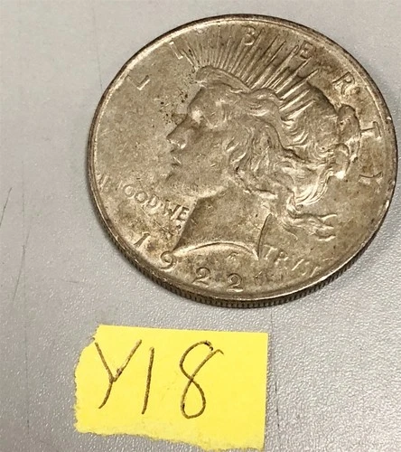 1922 D UNITED STATES LIBERTRY PEACE SILVER DOLLAR FINE CONDITION LOT #Y18