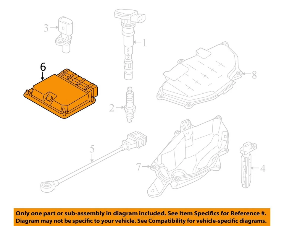 Módulo de control informático del motor Audi A6 2013 ECU 147 k millas OE - LKQ417350968 Foto 4 de 4