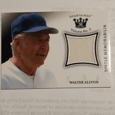 Sport Kings 2021 Sportkings Vol. 2 Walter Alston #SM-WA Single Memorabilia Base…