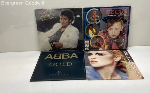 Lot of 4 Mixed Album Vinyl Records by Michael Jackson and Others -Untested