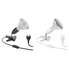 E27 Klemmleuchte LIK, schwarz inkl. E27 PAR38 LED Reflektor-Lampe 1152lm