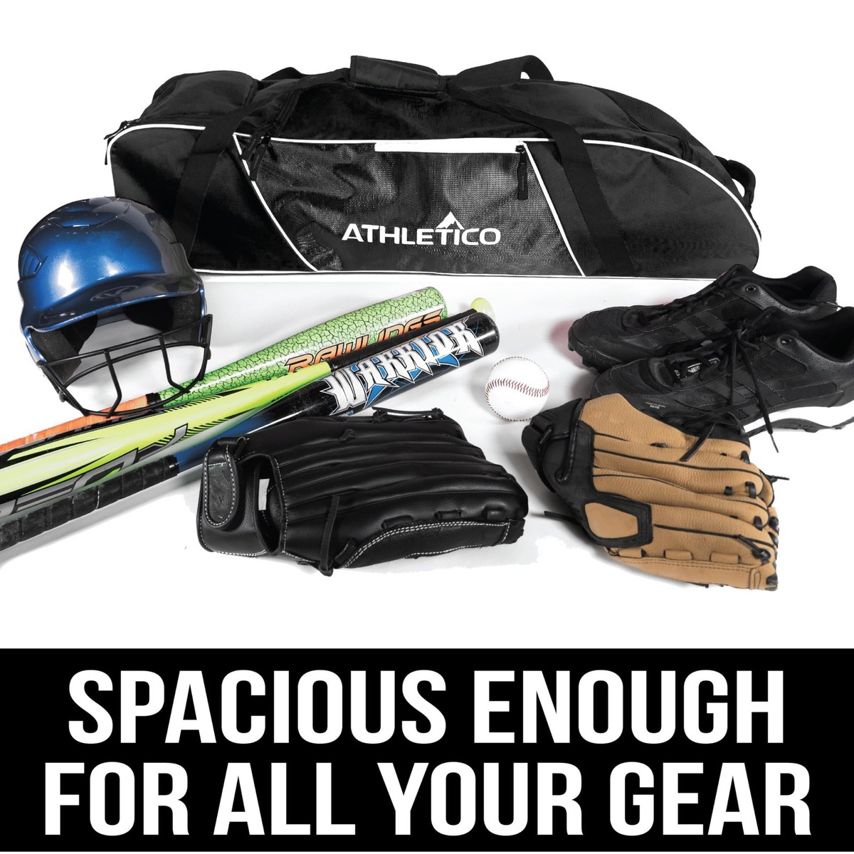 Sac à Dos De Baseball Athletico - Jeunesse - Porte Batte Pour Baseball, T-Ball & Softball