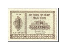 Geldschein, Norwegen, 1 Krone, 1944, Undated, KM:15a, S