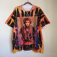 Vintage 90s Rare Jimi Hendrix All over Print Tee 