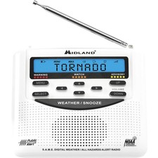 MIDLAND WR120B PROGRAMMABLE NOAA EMERGENCY ALERT AM/FM WEATHER FORECAST RADIO