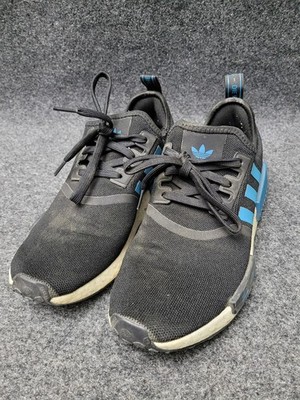 Adidas NMD R1 Shoes Mens Size 8 Black Blue Boost Running Sneakers Casual