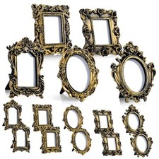 Pcs Mini Picture Vintage Frames Tiny Antique Photo Baroque 15 Black Gold