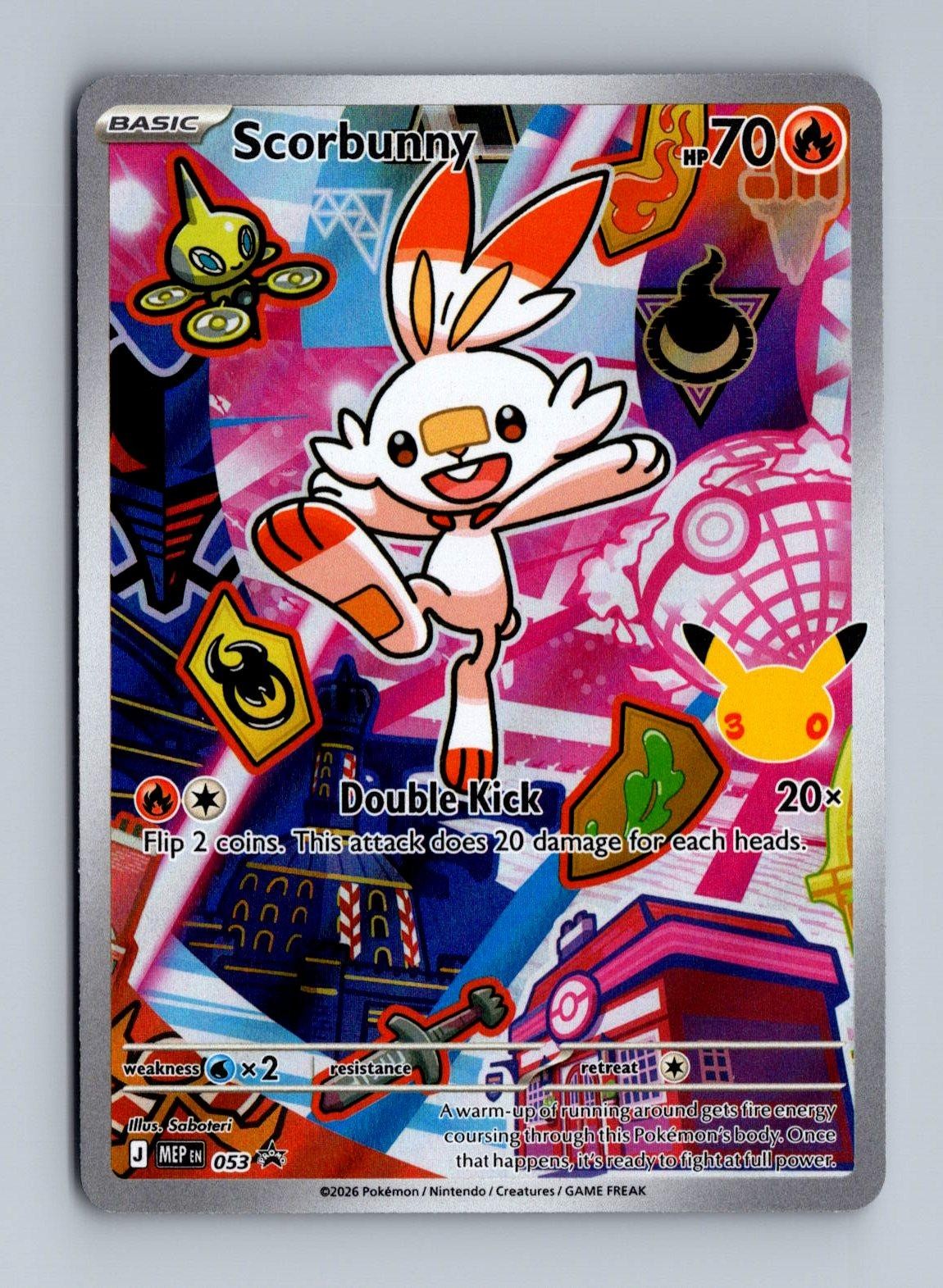 Scorbunny ME: Mega Evolution Promo 053 Holo NM/M Pokemon 2025