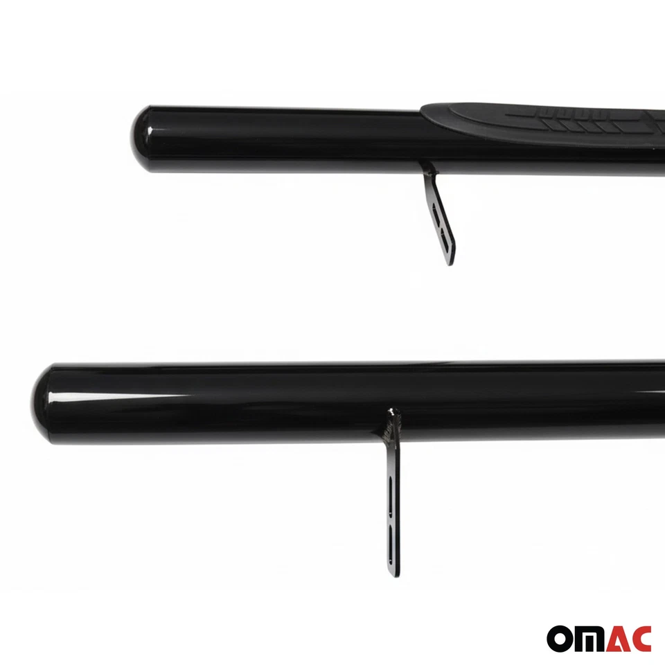 Escalones laterales negros estriberas barras Nerf acero inoxidable para Hyundai Tucson 2016-2021 Foto 4 de 4