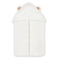 Natemia Ultra Soft Organic Bamboo White Bear Hooded Baby/Toddler Bath Towel