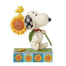 Jim Shore Peanuts SNOOPY AND WOODSTOCK WITH SUNFLOWER-SUNSATIONAL FRIEND 6016281