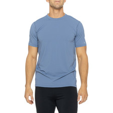 Kenneth Cole Active Tech Crew Neck Short Sleeve T-Shirt Captain Blue Sz L