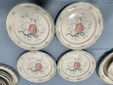 International China Marmalade Dinner Plates Set of 4 Stoneware Japan