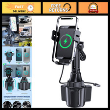 15W Wireless Car Charger - Cup Holder  Air Vent Phone Mount, Fast Charging
