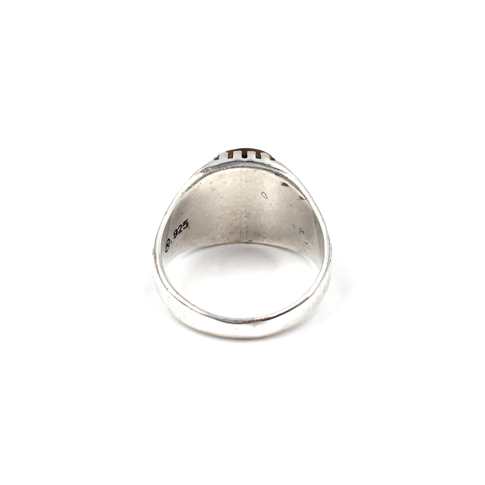 Solid 925 Silver Ring Tiger Eye Solid Band Ring M… - image 11