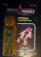 Star Wars Kenner Power of the Force 1985 A-Wing Pilot 92 Back unpunched