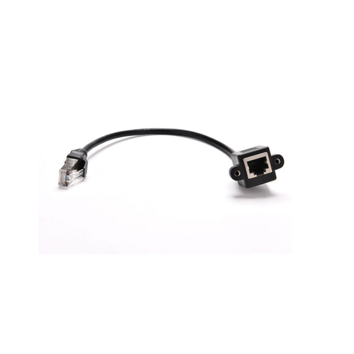 1FT/30cm RJ45 Male to Female Screw Panel Mount Ethernet Cable LAN Network - Afbeelding 4 van 6