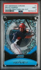 2011 BOWMAN CHROME FUTURES FUTURE FRACTORS-DIE-CUT #1 BRYCE HARPER PSA 9