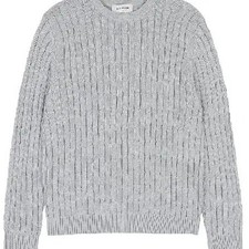 Edition Cable Knit Melange Gray Sweater - Size 110