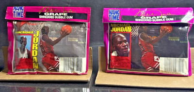  2x 90s Michael Jordan  Hang Time  Grape Shredded Bubble Gum Packs-NEW/SEALED 