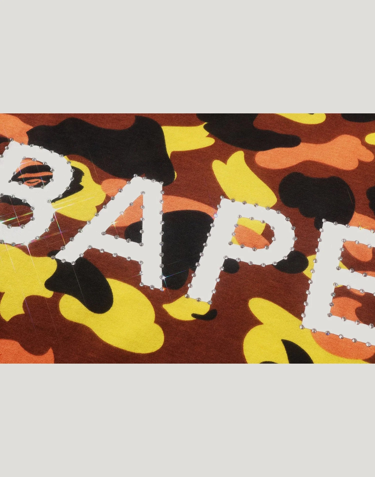 BAPE 1ST CAMO RHINESTONE TEE MENS Style 1L80-109-009_M Size M Tee New image 6
