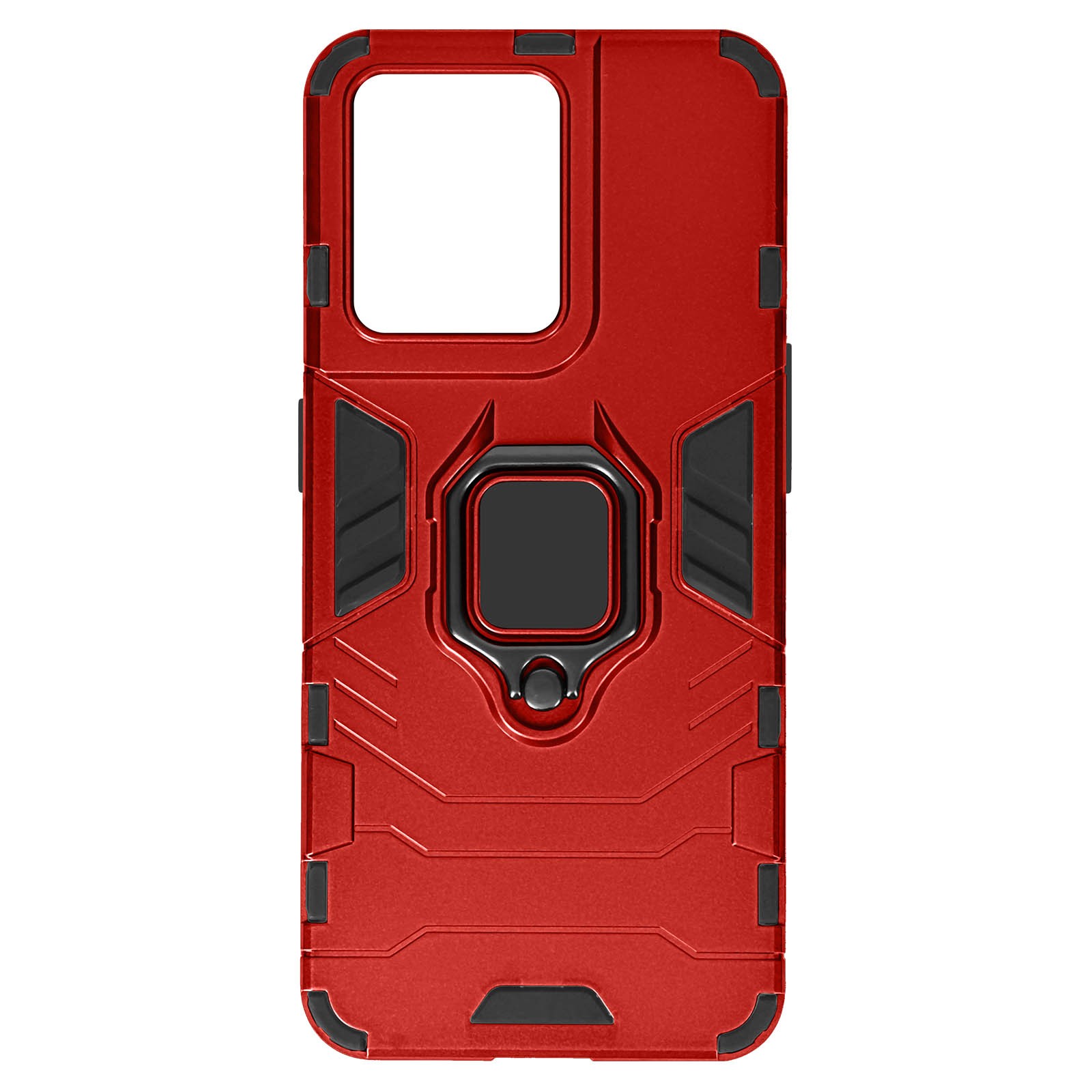 Protection Oppo Reno 8 5G antichoc rouge finition premium et anneau metal