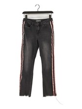 Mos Mosh Women's Jeans W 26 in Grey Striped Cotton with Elastane Straight