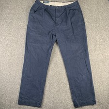 Vintage Polo Ralph Lauren Double Pleated Pants Men 38x31 Navy Blue Ethan Y2K