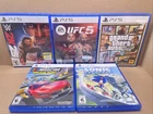 Lot Of 5 PlayStation 5 Used Games - UFC5, Sonic, NASCAR Arcade, GTA5 WW2K25