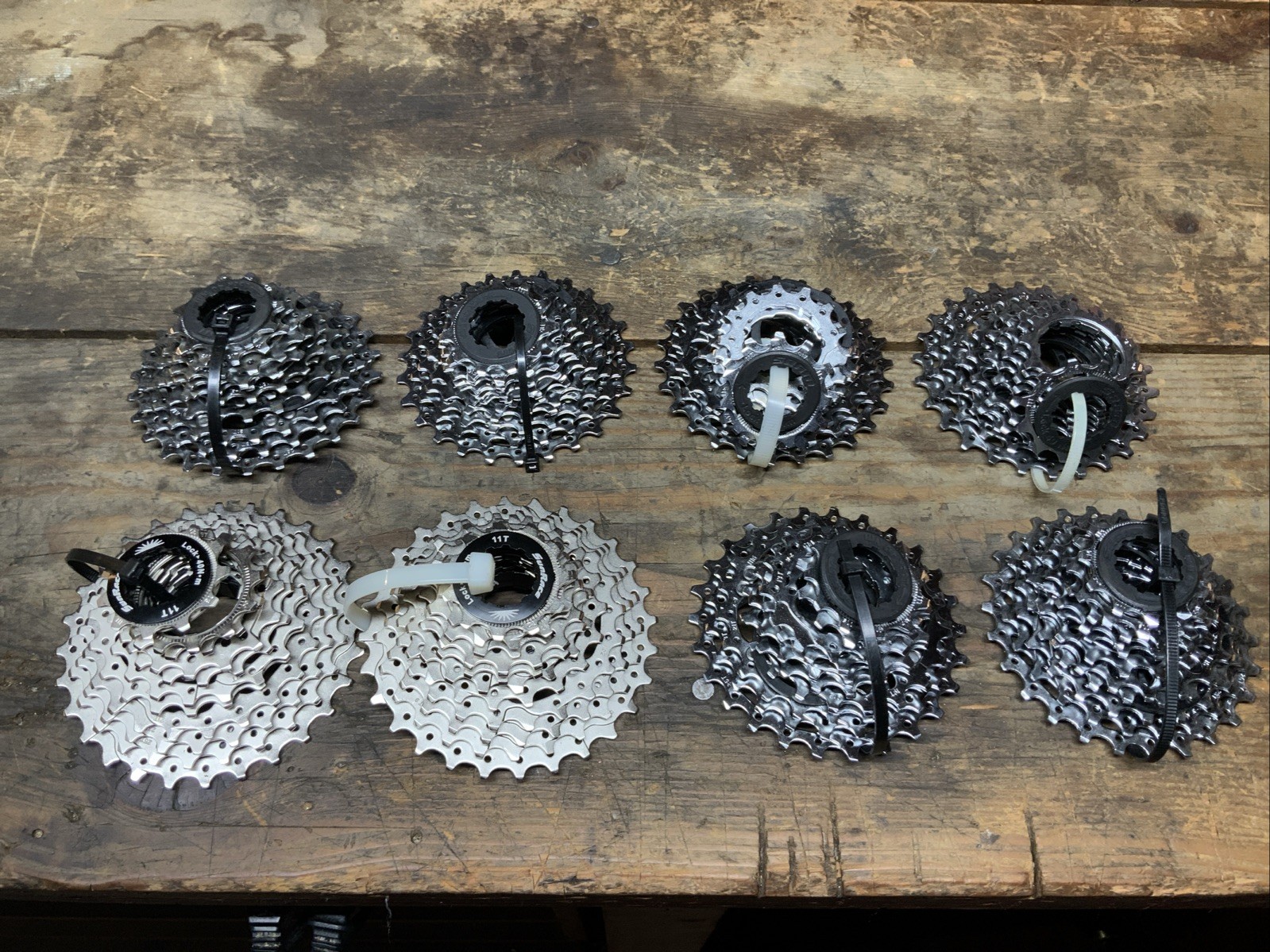 (Used) EIGHT (8) SRAM/SunRace 11-Speed cassettes Various Teeth Combinations (75.00 USD) (Used) EIGHT (8) SRAM/SunRace 11-Speed cassettes Various Teeth Combinations (75.00 USD)