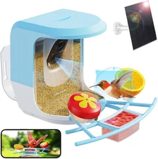 Smart Bird Feeder with Camera, Outdoor Bird Watching Camera House with Solar Pow