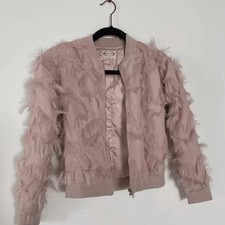 joyfolie Mia Joy Jacket Dust Pink Fringe Sz 10 Girls