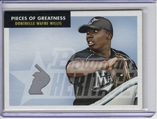 2007 BOWMAN HERITAGE DONTRELLE WAYNE WILLIS GAME-USED JERSEY RELIC #PGDW