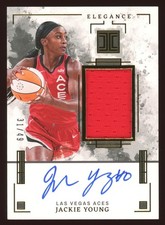 Jackie Young 2025 Panini Impeccable Elegance Jersey On Card Auto /49 #EJA-JY