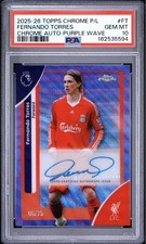 Fernando Torres Chrome Premier League 2025/26 Purple Wave /75 Auto