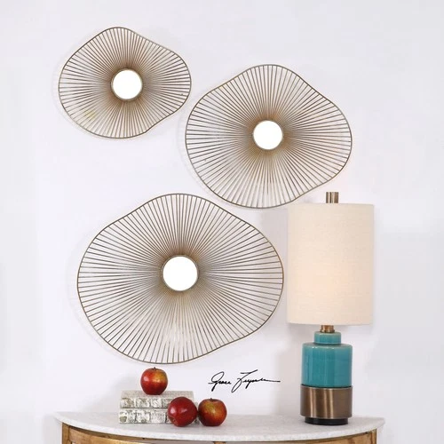 Uttermost 04182 Gold Avarie Amorphous Organic Metal Wall Art - Set Of (3) - Picture 4 of 5