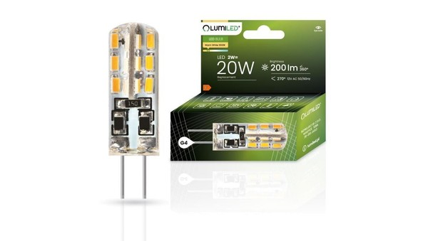 ŻAróWka LED G4 KapsuŁKa 2W = 20W 200Lm 3000K CiepłA 270 Lumiled Lumiled-image