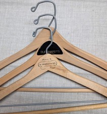 vintaeg LOT OF 3 wooden hangers advertizing WOOD antique 1950s-1960s suit