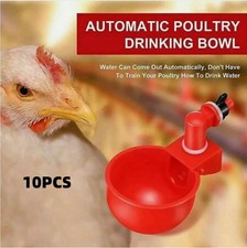 10X New Chicken Automatic Water Cups Poultry Drinker Waterer Duck Quail Drinking