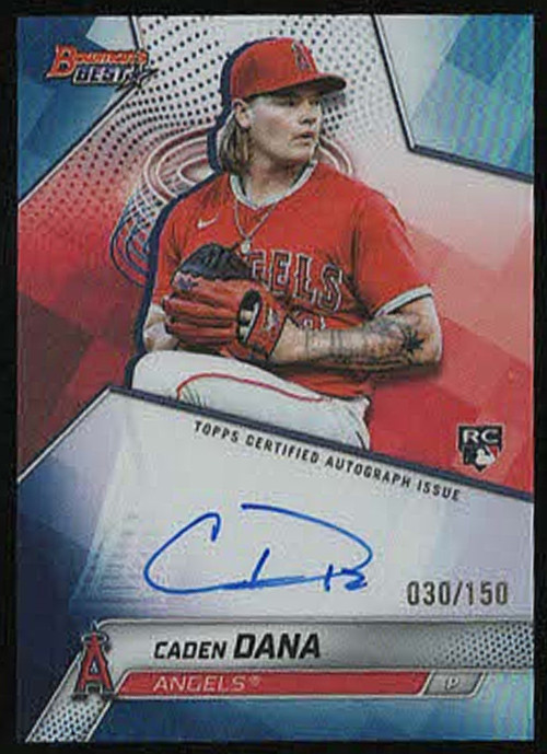 2025 Bowman's Best CADEN DANA "BLUE REFRACTOR" Autograph Rookie Auto RC #030/150
