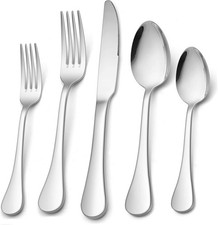 .18/10 Silverware Set, 40-Piece Stainless Steel Flatware Service for 8, Luxury..