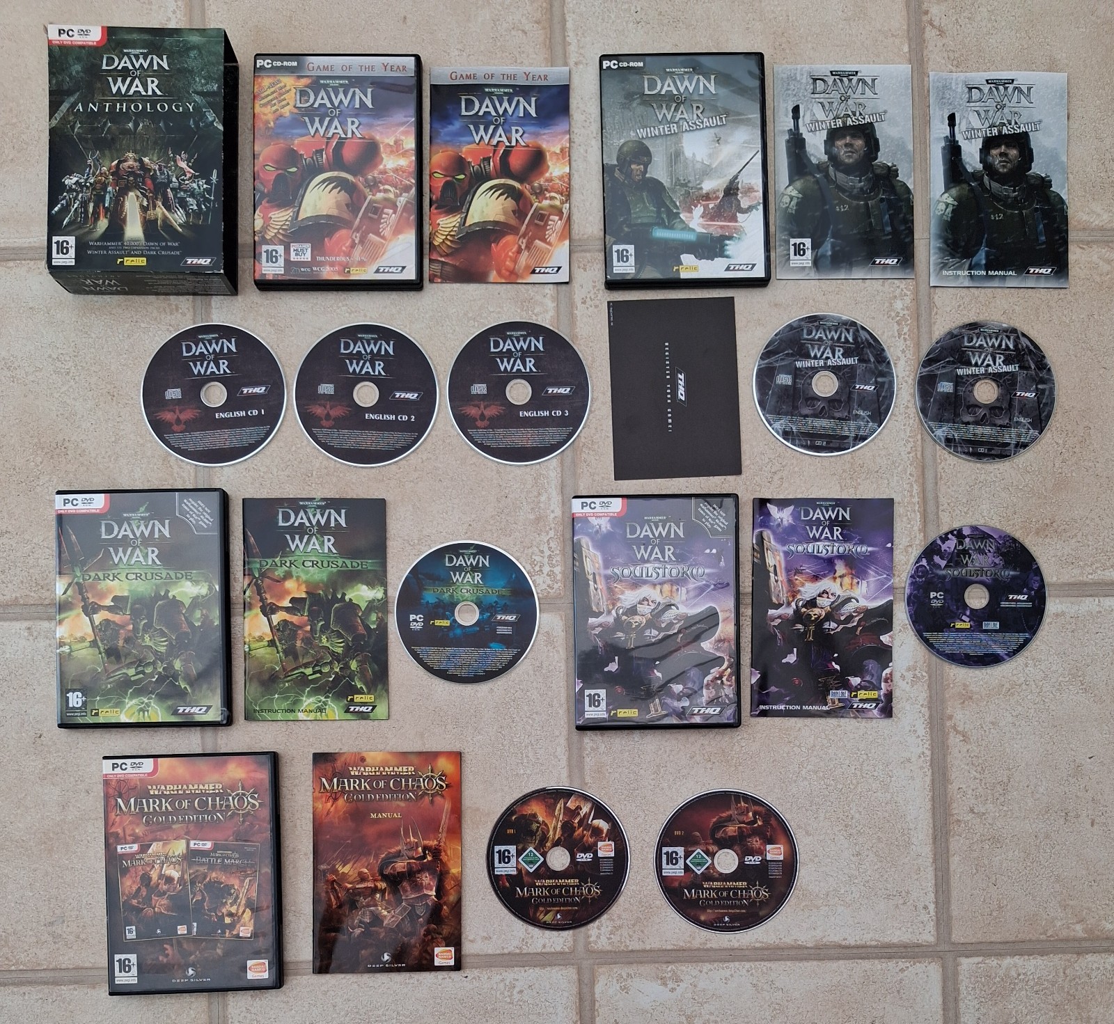WARHAMMER 40,000 DAWN OF WAR ANTHOLOGY & SOULSTORM MARK OF CHAOS GOLD PC BUNDLE