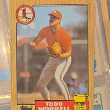 Topps 1987 All-Star Rookie #465 Todd Worrell St. Louis Cardinals Baseball Card. rookie card picture