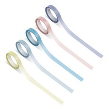 Luter 5 Rolls Highlighter Tape, Blue,Green,Morandi,Orange,Red,Transparent