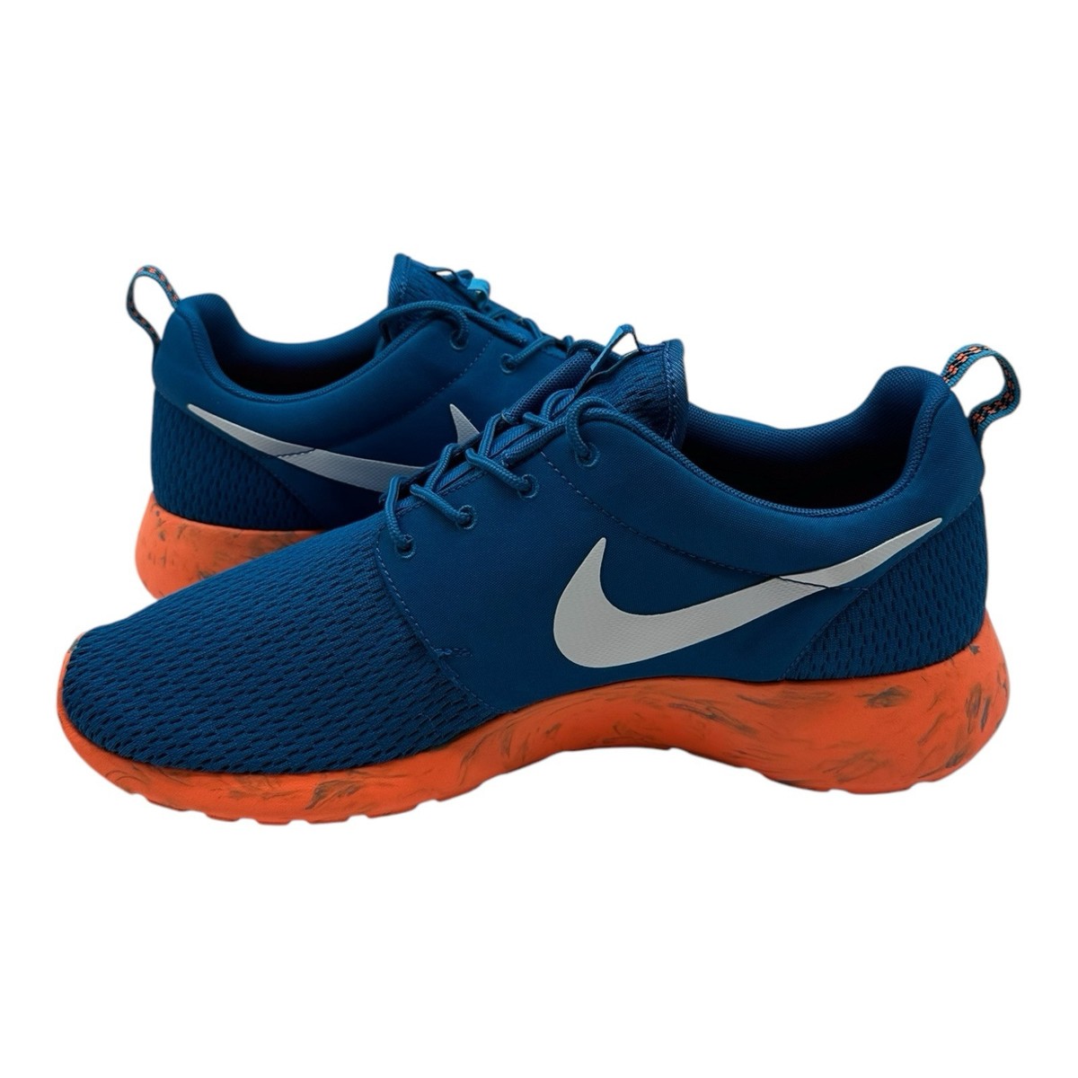 Nike Roshe Run Shoes Mens 13 Military Blue Orange Sneakers  display picture 1