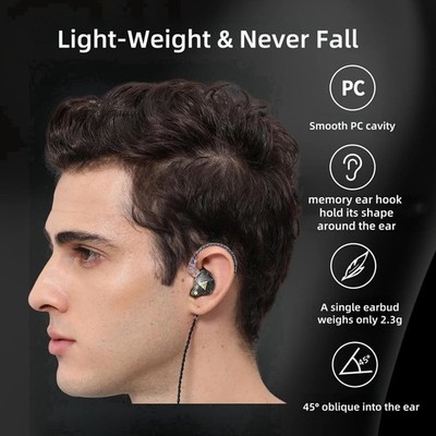 QKZ AK6 Pro Wired IEM for Gaming Earbuds with MIC, in Ear Monitor