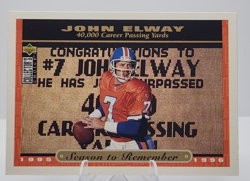 John Elway 1996 Collectors Choice SEASON TO REMEMBER #55  Denver Broncos  HOF