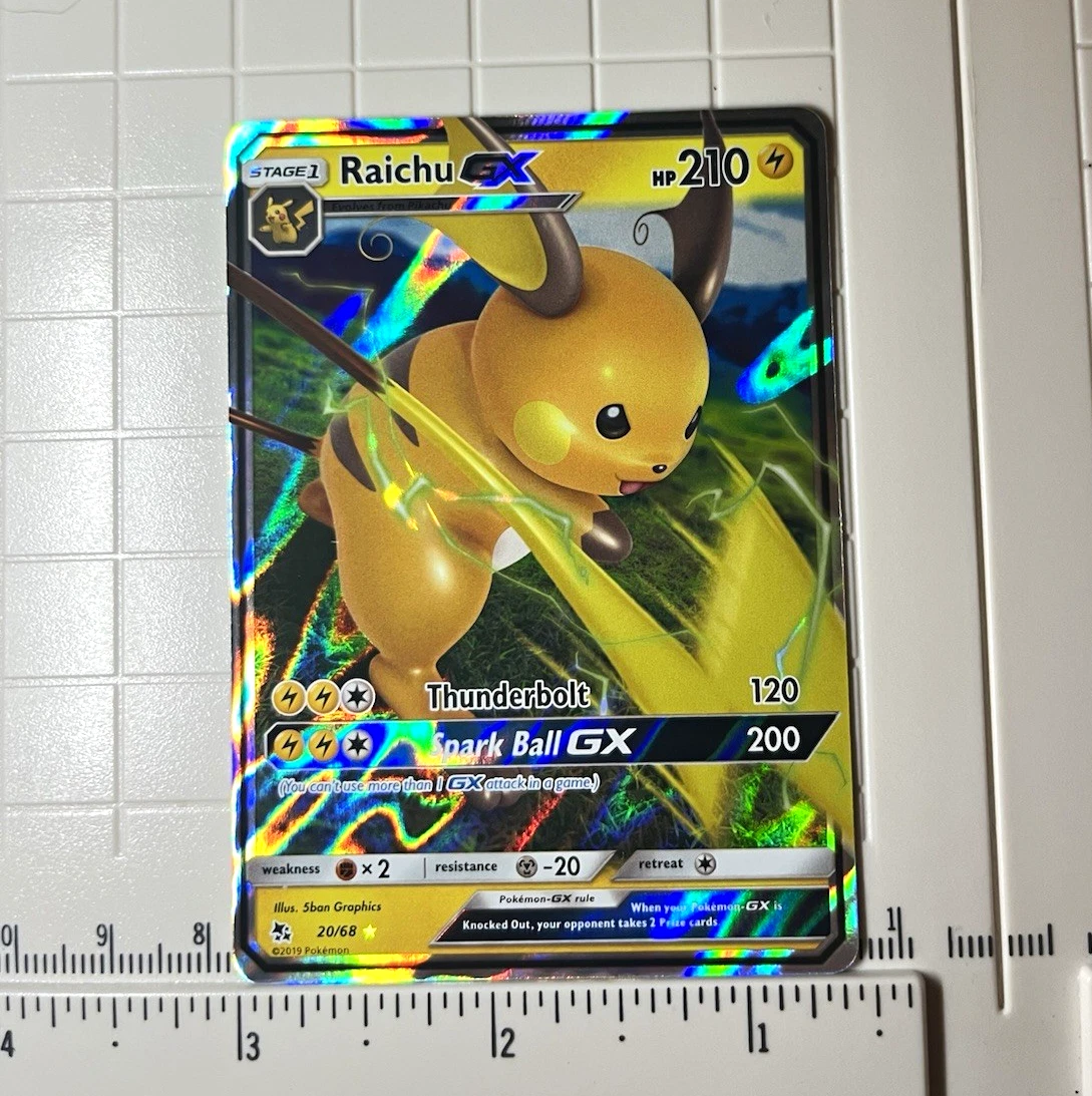 raichu gx pokemon card value (20/68)  PokeChalet [Colorless] POKEMON RAICHU GX 20/68 FULL