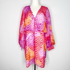ASOS Printed Button Front Long Sleeve Dress Size 12 NWT