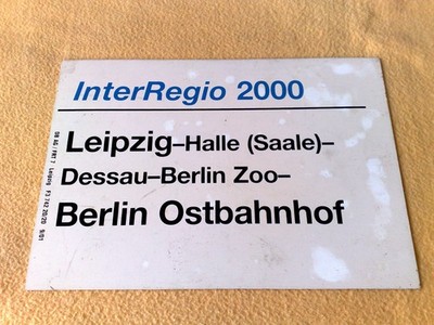 ZLS InterRegio Leipzig - HAL (Saale) - Dessau - Berlin Zoo - Berlin Ostbahnhof